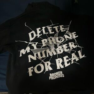 This is a broken promise hoodie it goes for 90$ im looking to sell it for40-50